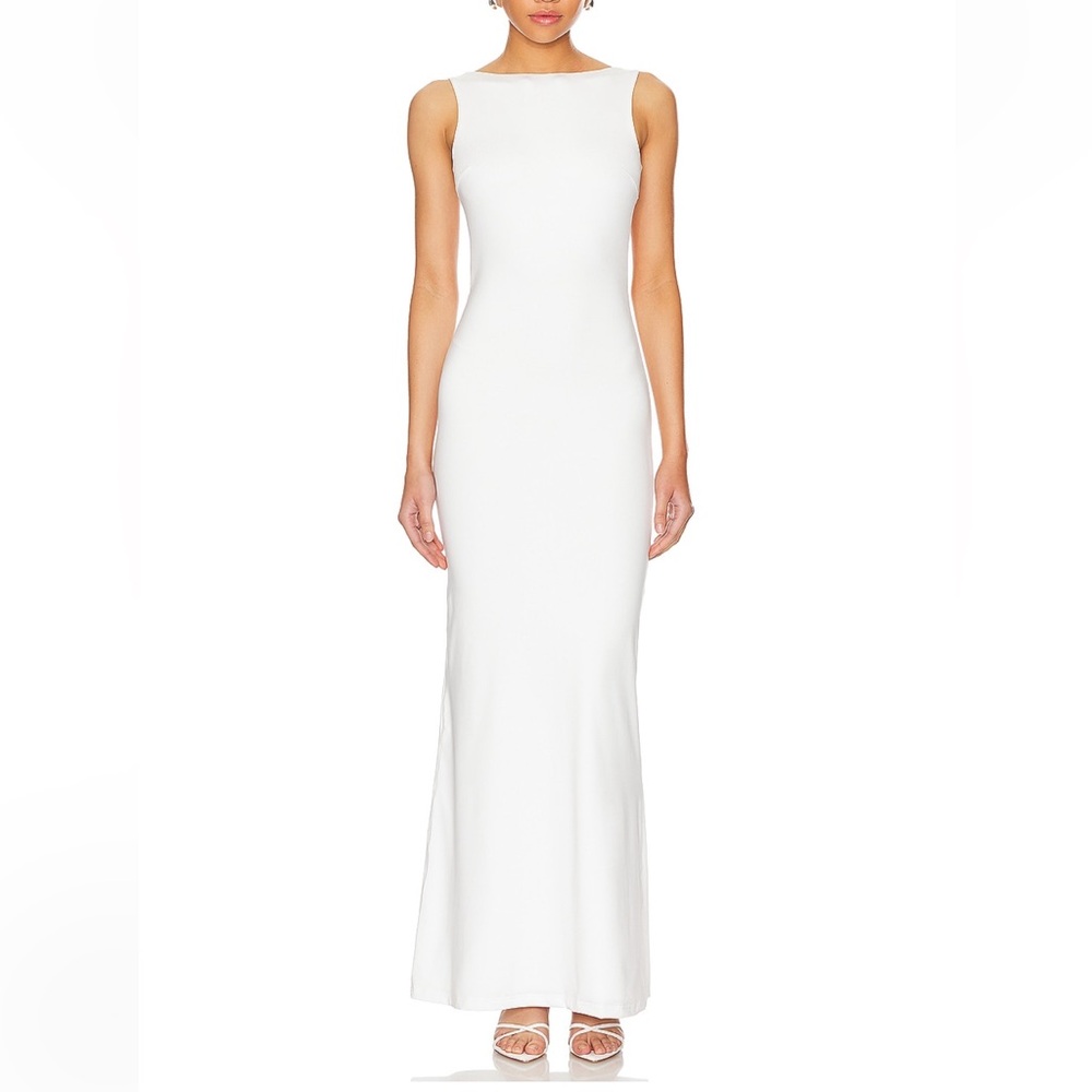 ASTRA White Sleeveless Maxi Dress